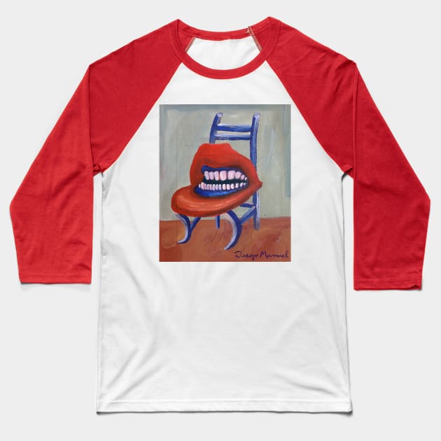 Mouth chair Baseball T-Shirt by diegomanuel